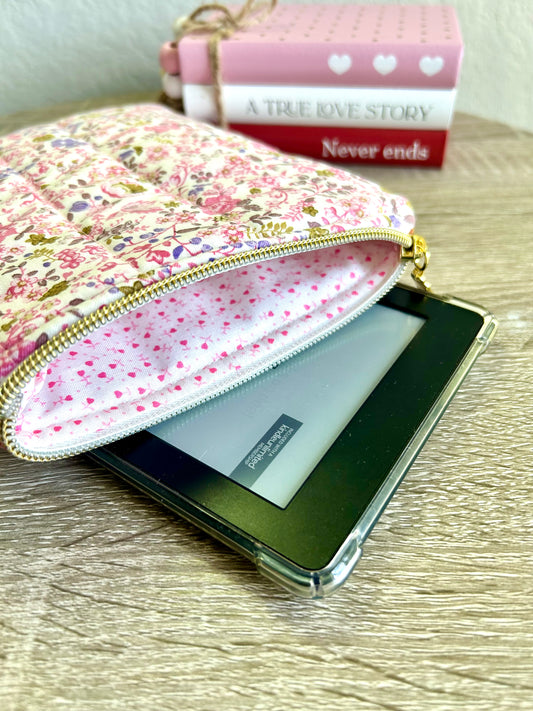 Pink Floral Kindle Sleeve