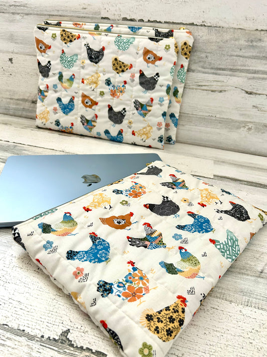 Colorful Chickens Laptop Sleeve