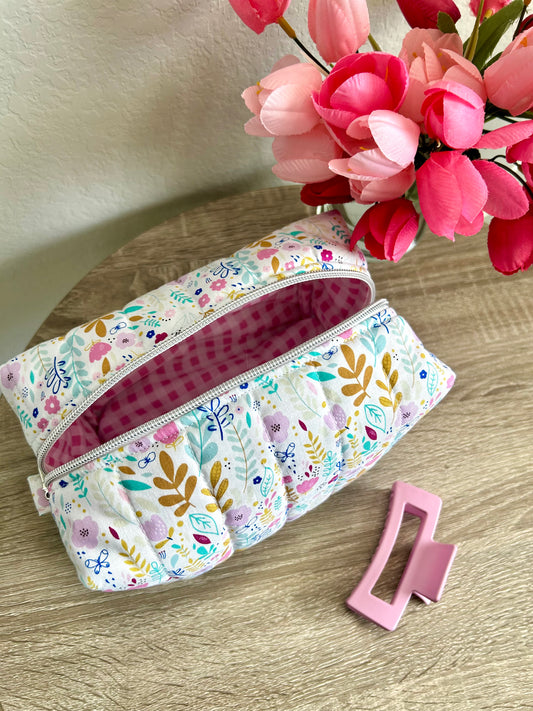 Spring Garden Makeup Bag