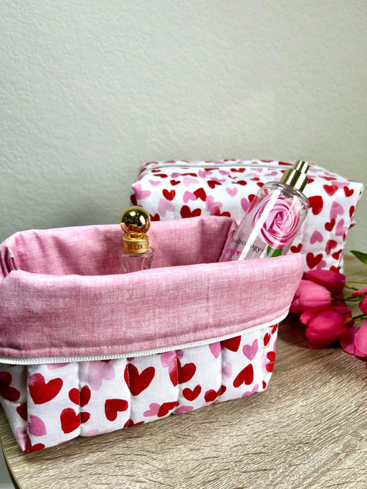 Floating hearts Makeup Bag