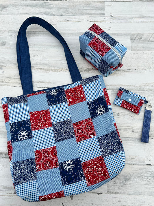 Tote Bag/Makeup Bag/Wristlet Wallet Bundle