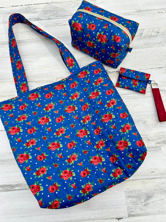 ToteBag/Makeup Bag/Wristlet Wallet Bundle