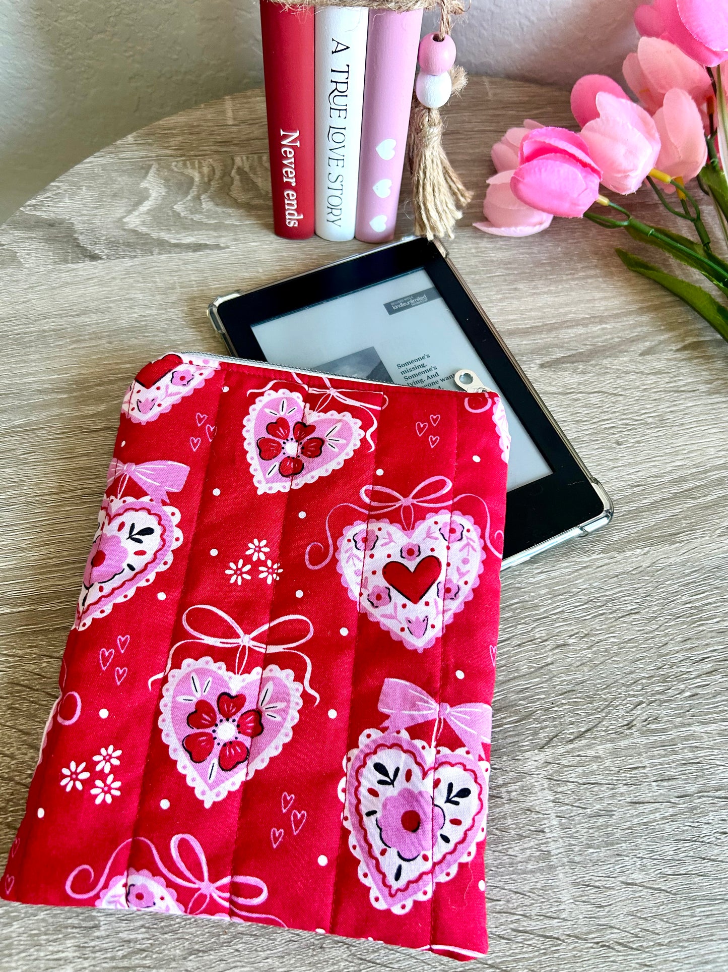 Bow Book Sleeve/Kindle Sleeve/Makeup bag Bundle