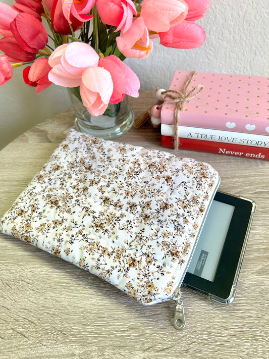 Brown Floral Kindle Sleeve