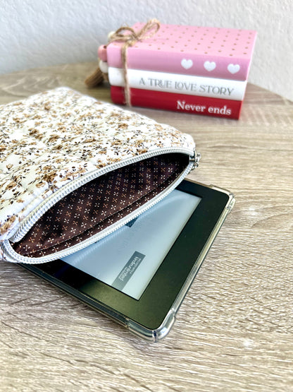 Brown Floral Kindle Sleeve