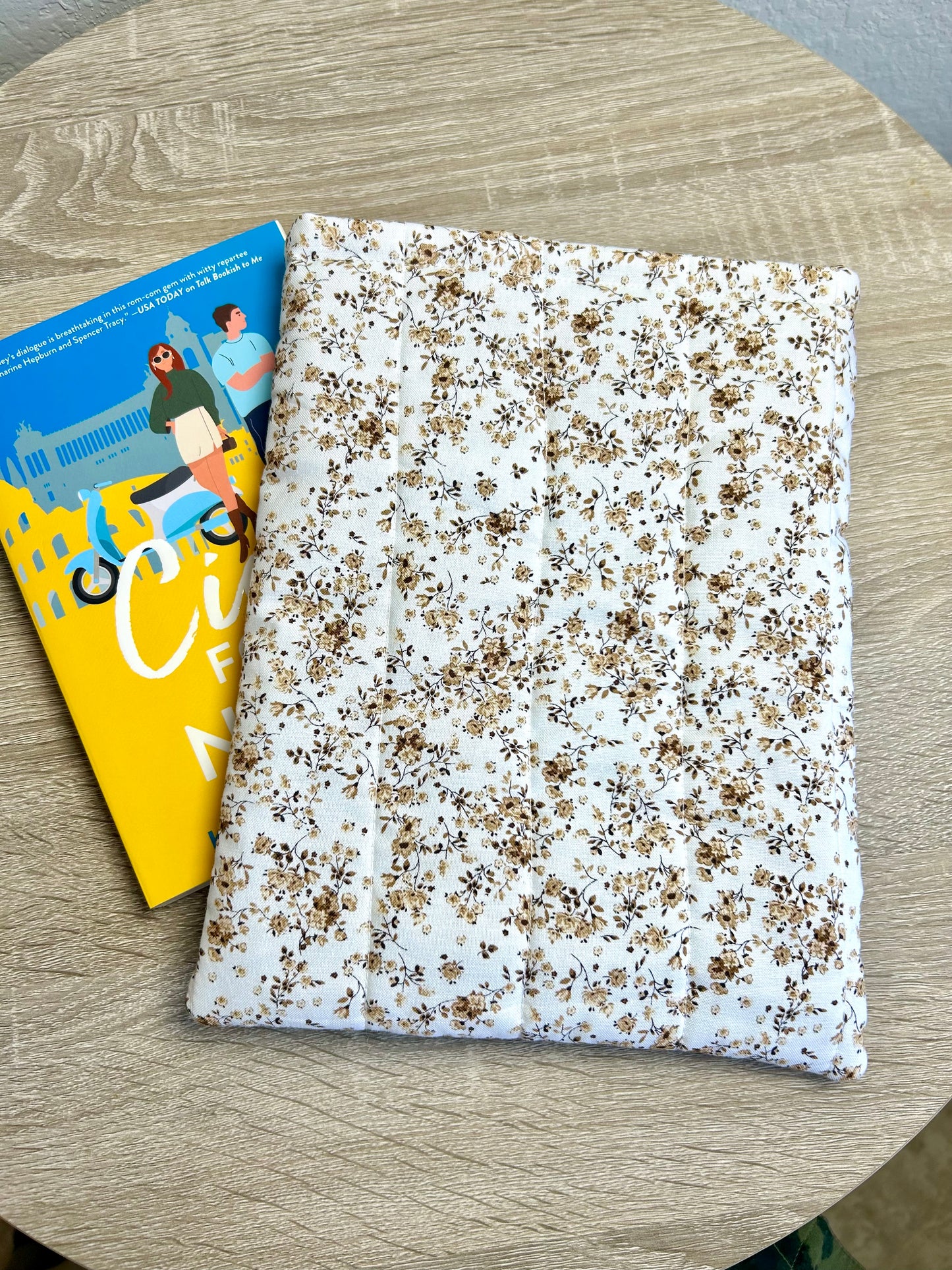 Brown Floral Book Sleeve