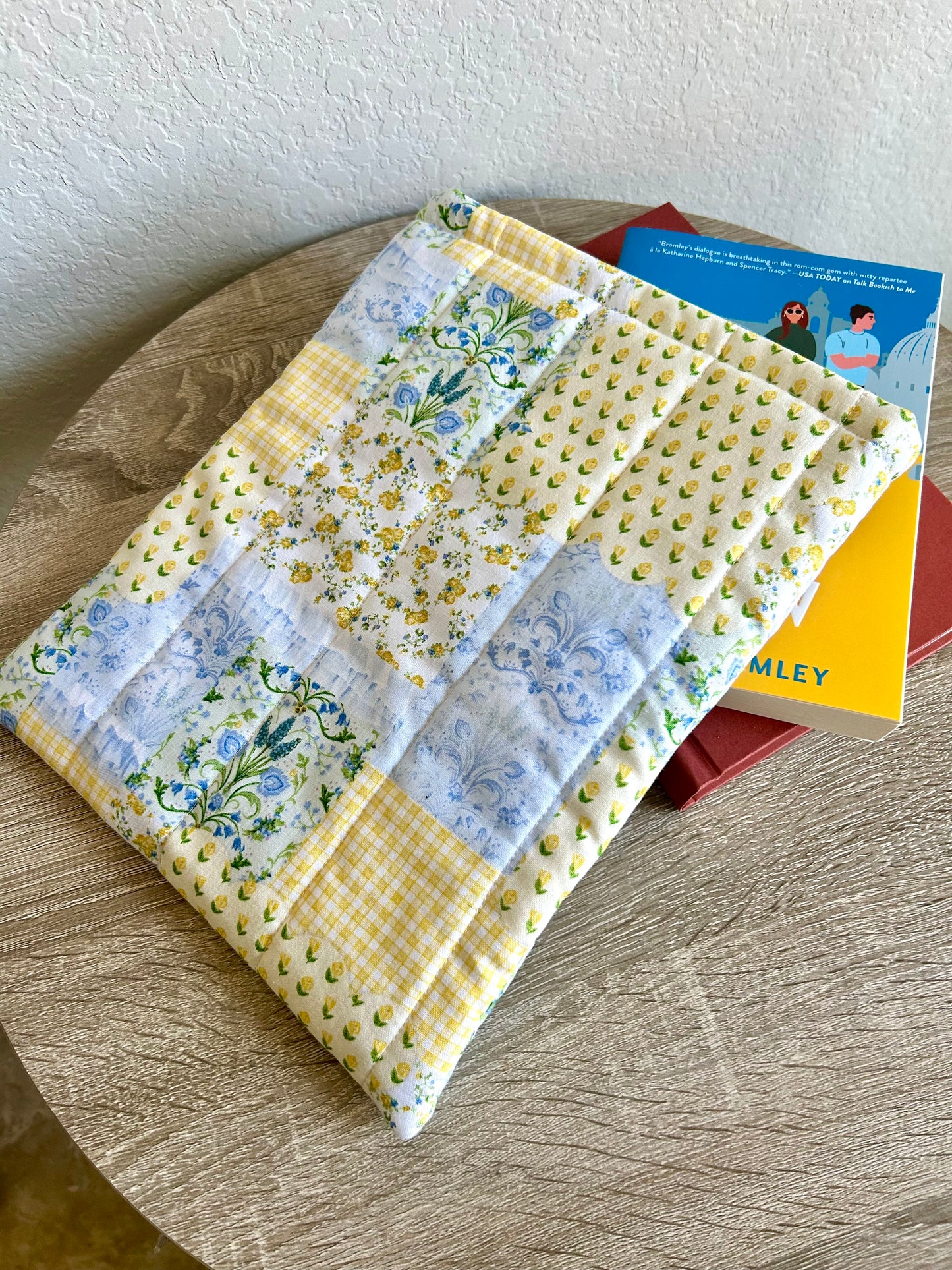 Yellow Patchwork Book Sleeve