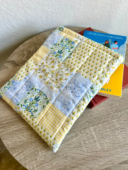 Yellow Patchwork Book Sleeve