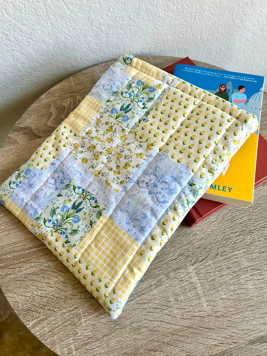 Yellow Patchwork Book Sleeve