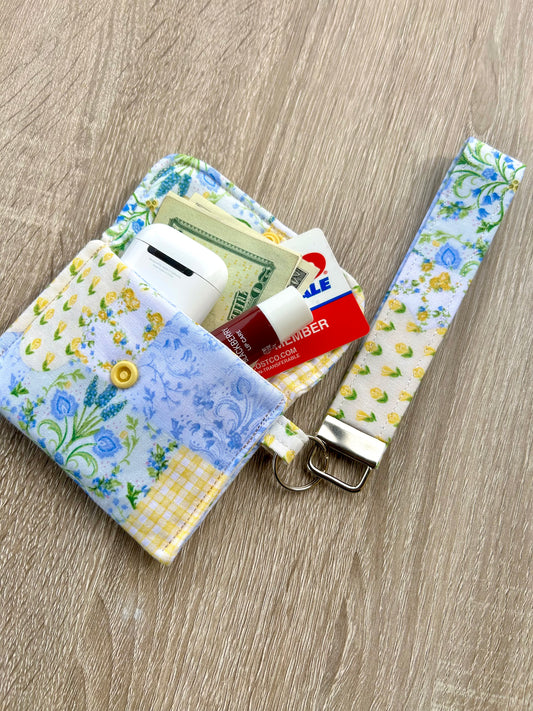 Yellow Patchwork Wristlet Wallet