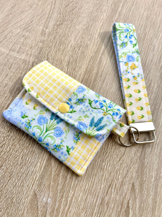 Yellow Patchwork Wristlet Wallet