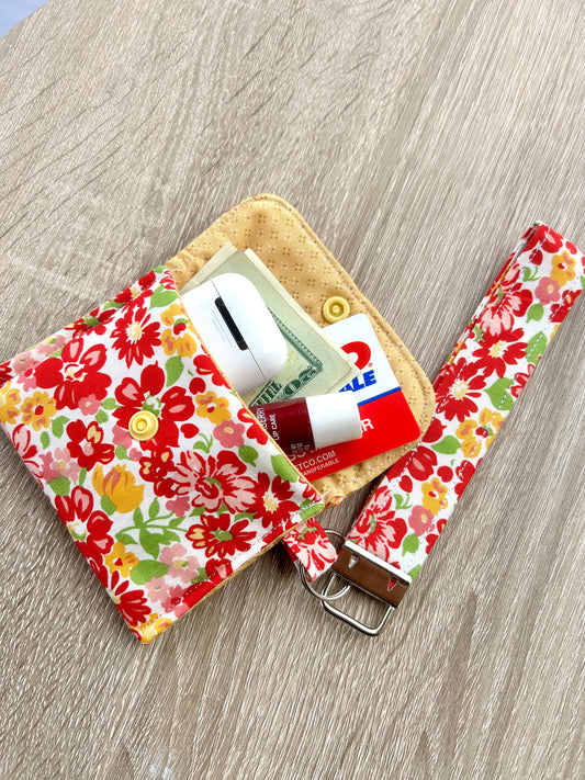 Bright Floral Wristlet Wallet