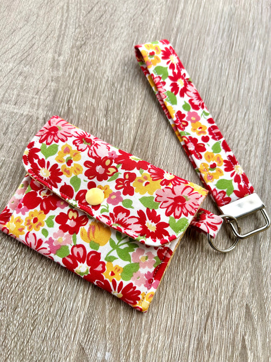 Bright Floral Wristlet Wallet