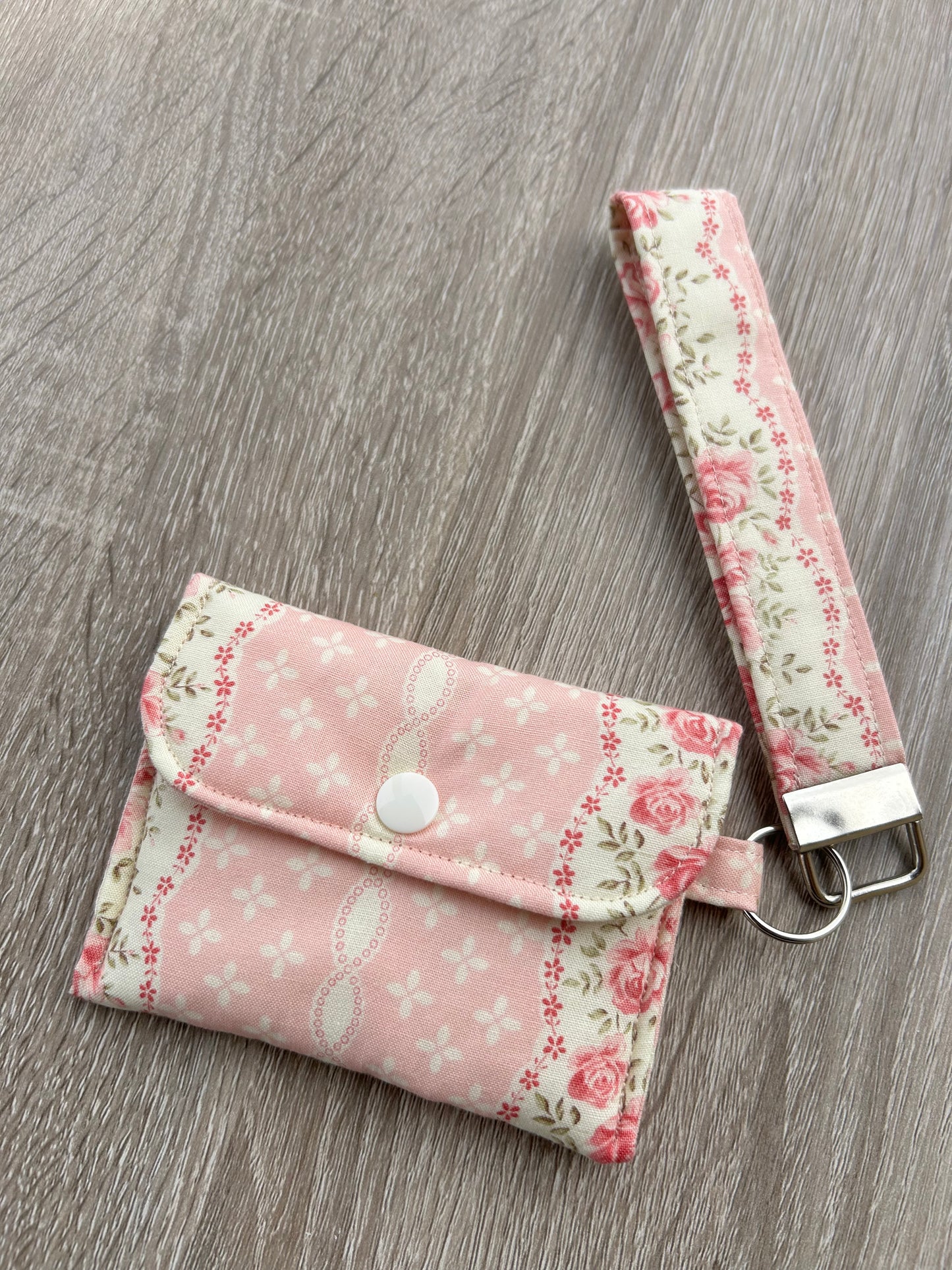 Vintage Peachy Wristlet Wallet