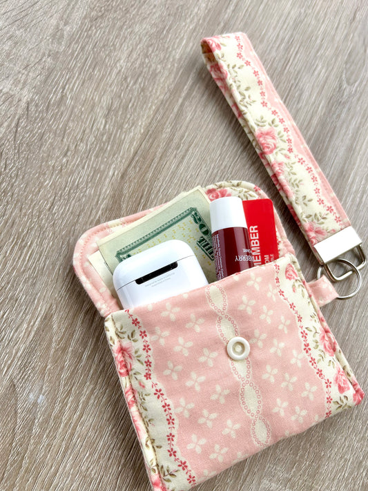 Vintage Peachy Wristlet Wallet