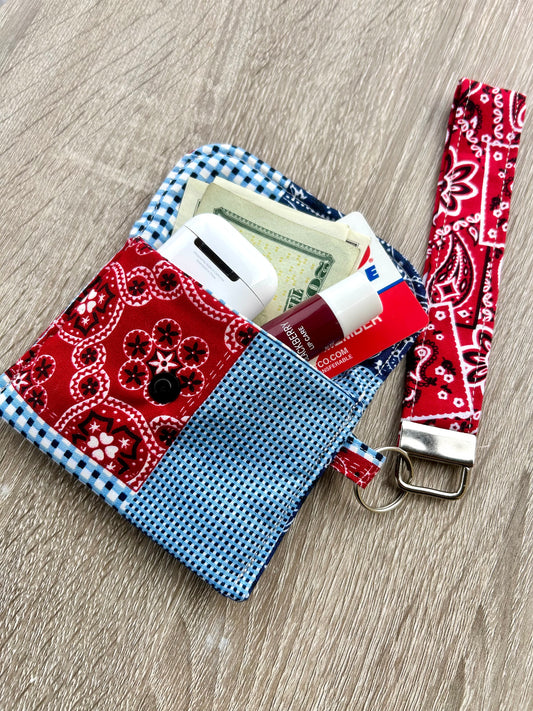 Bandana Patchwork Wristlet Wallet