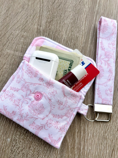 Vintage Pink Wristlet Wallet