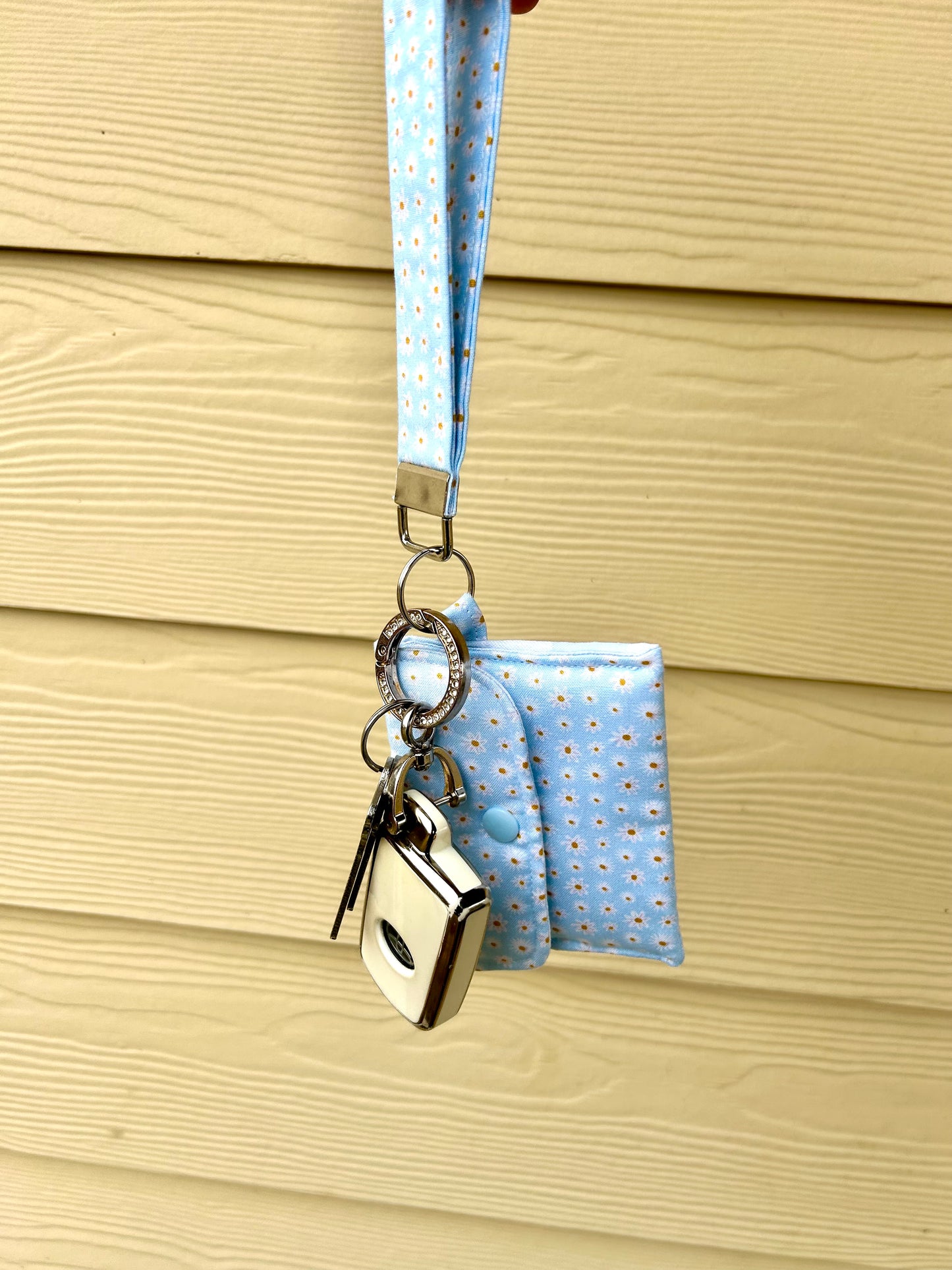 Daisies on Blue Wristlet Wallet