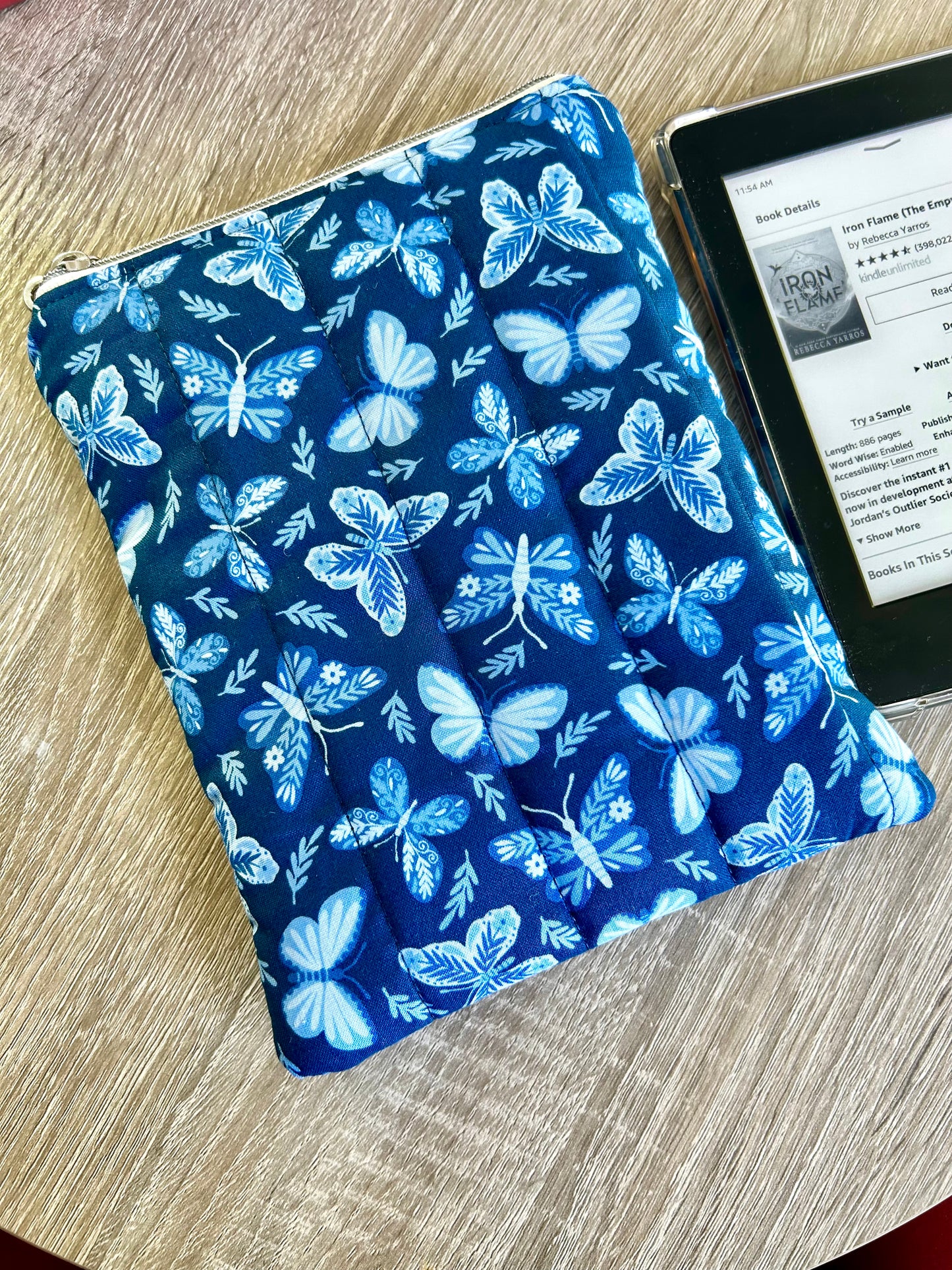 Blue Butterfly Kindle Sleeve