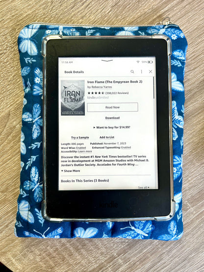 Blue Butterfly Kindle Sleeve