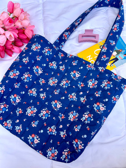 Blue Bouquet Tote Bag