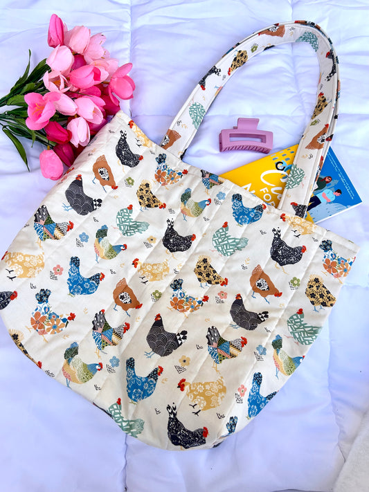 Colorful Chickens Tote Bag