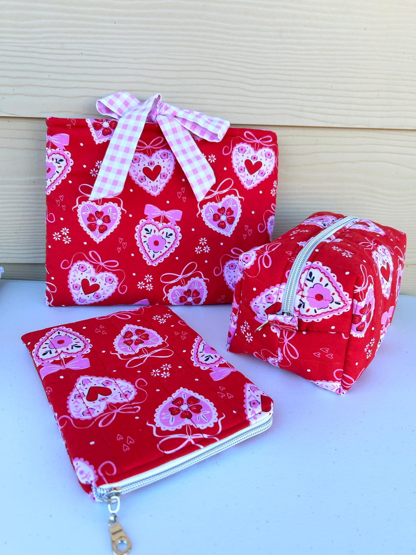 Bow Book Sleeve/Kindle Sleeve/Makeup bag Bundle