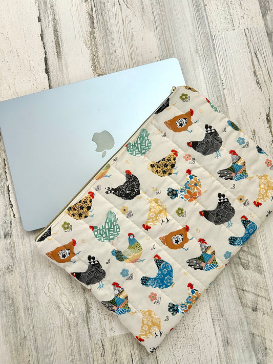Colorful Chickens Laptop Sleeve