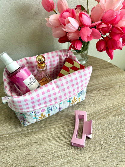 Spring Garden Makeup Bag