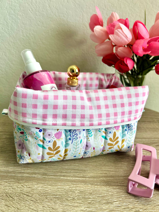 Spring Garden Makeup Bag