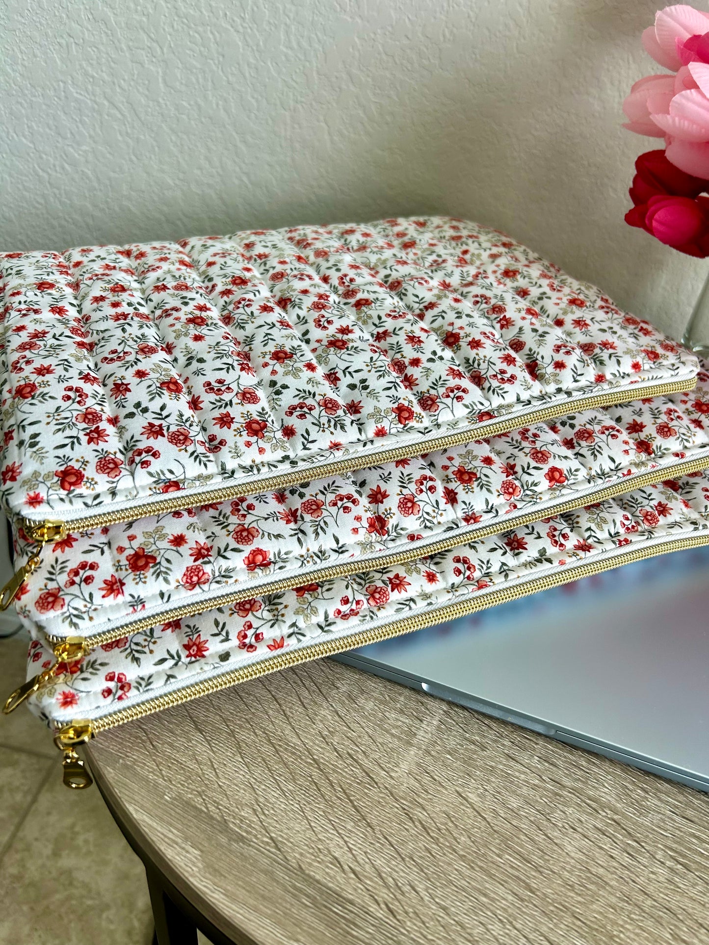 Crimson Bloom Laptop Sleeve