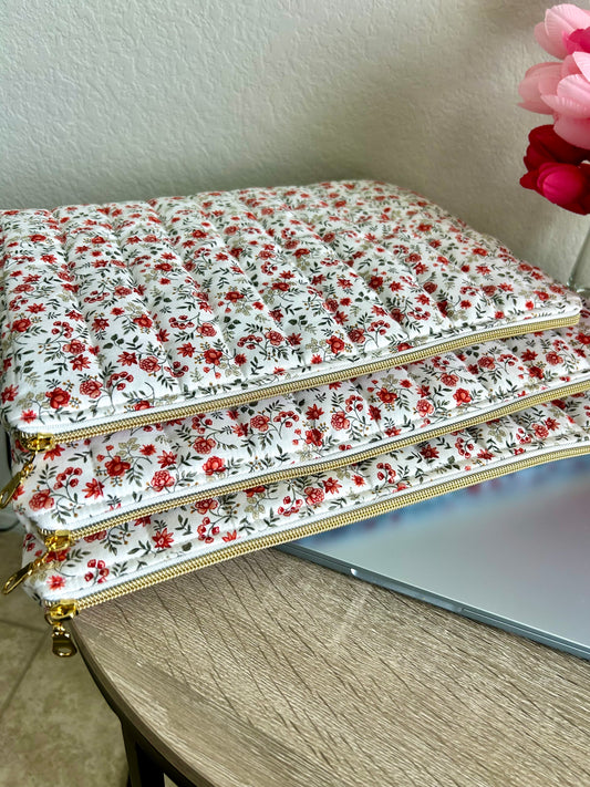 Crimson Bloom Laptop Sleeve