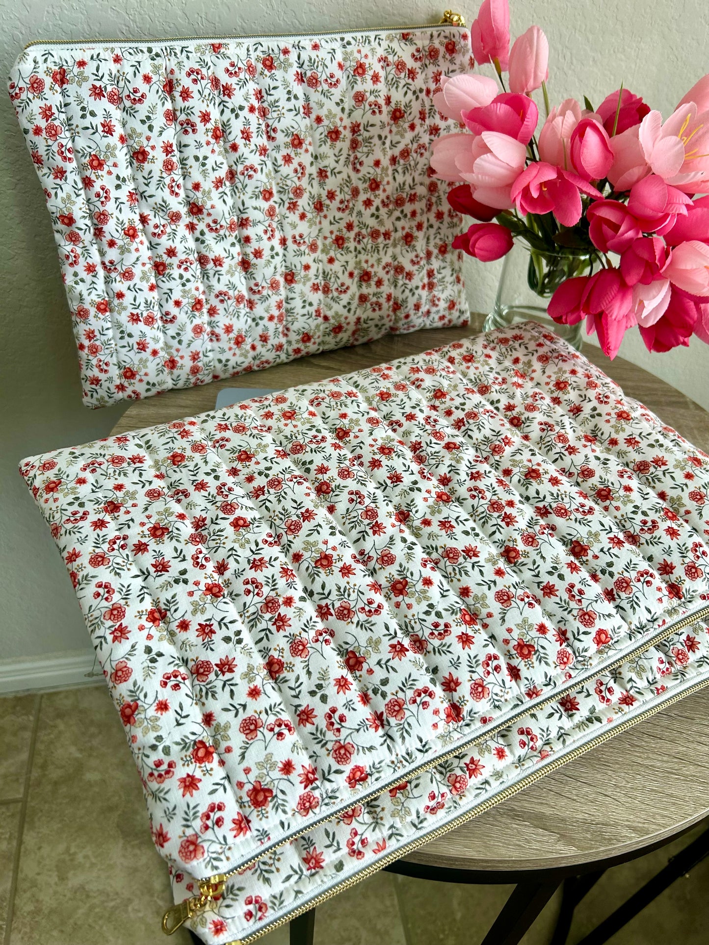 Crimson Bloom Laptop Sleeve