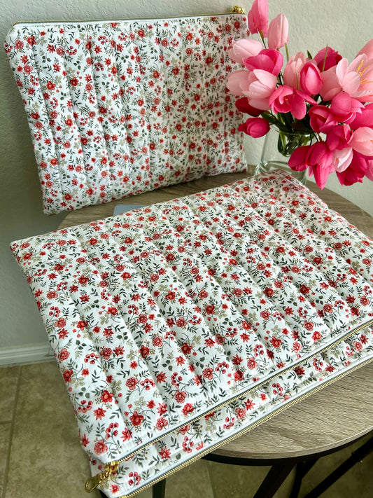 Crimson Bloom Laptop Sleeve