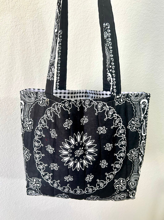 Black Bandana Tote Bag