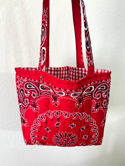 Red Bandana Tote Bag