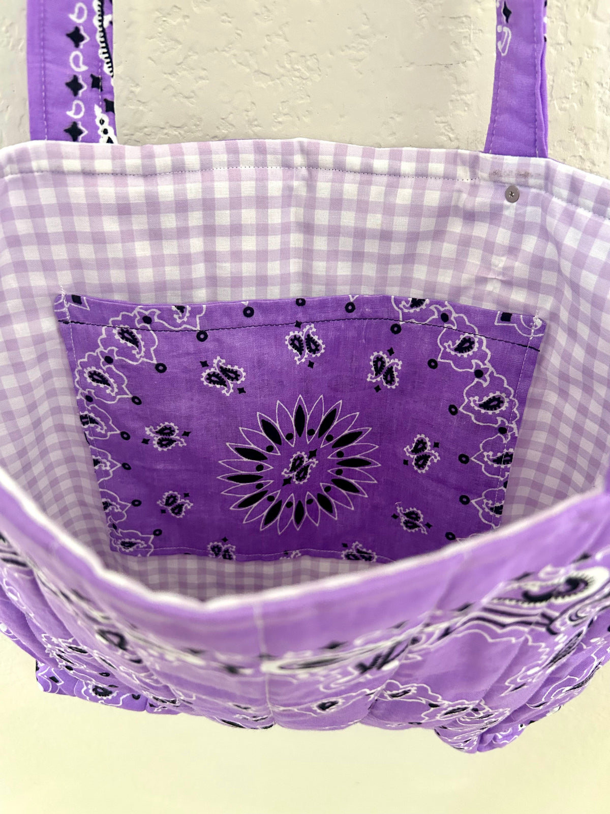 Purple Bandana Tote Bag