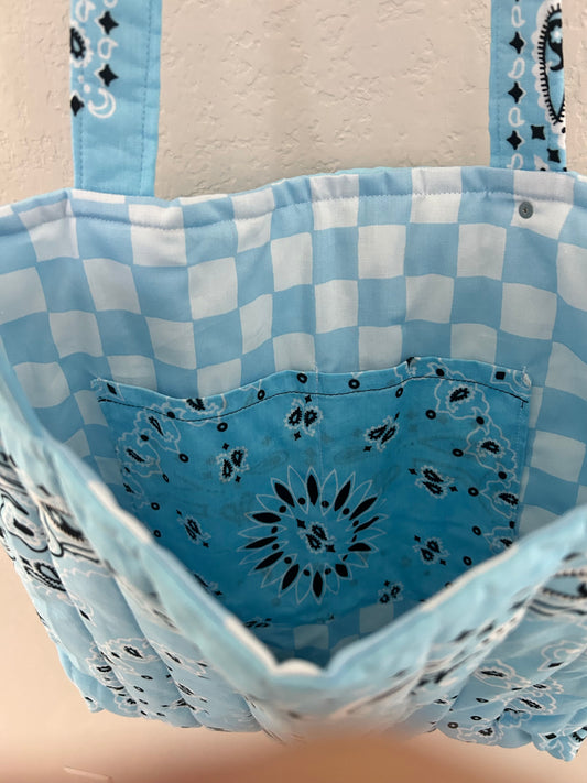 Blue Bandana Tote bag