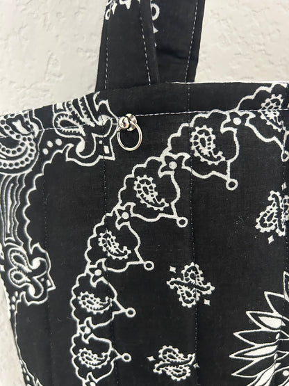 Black Bandana Tote Bag