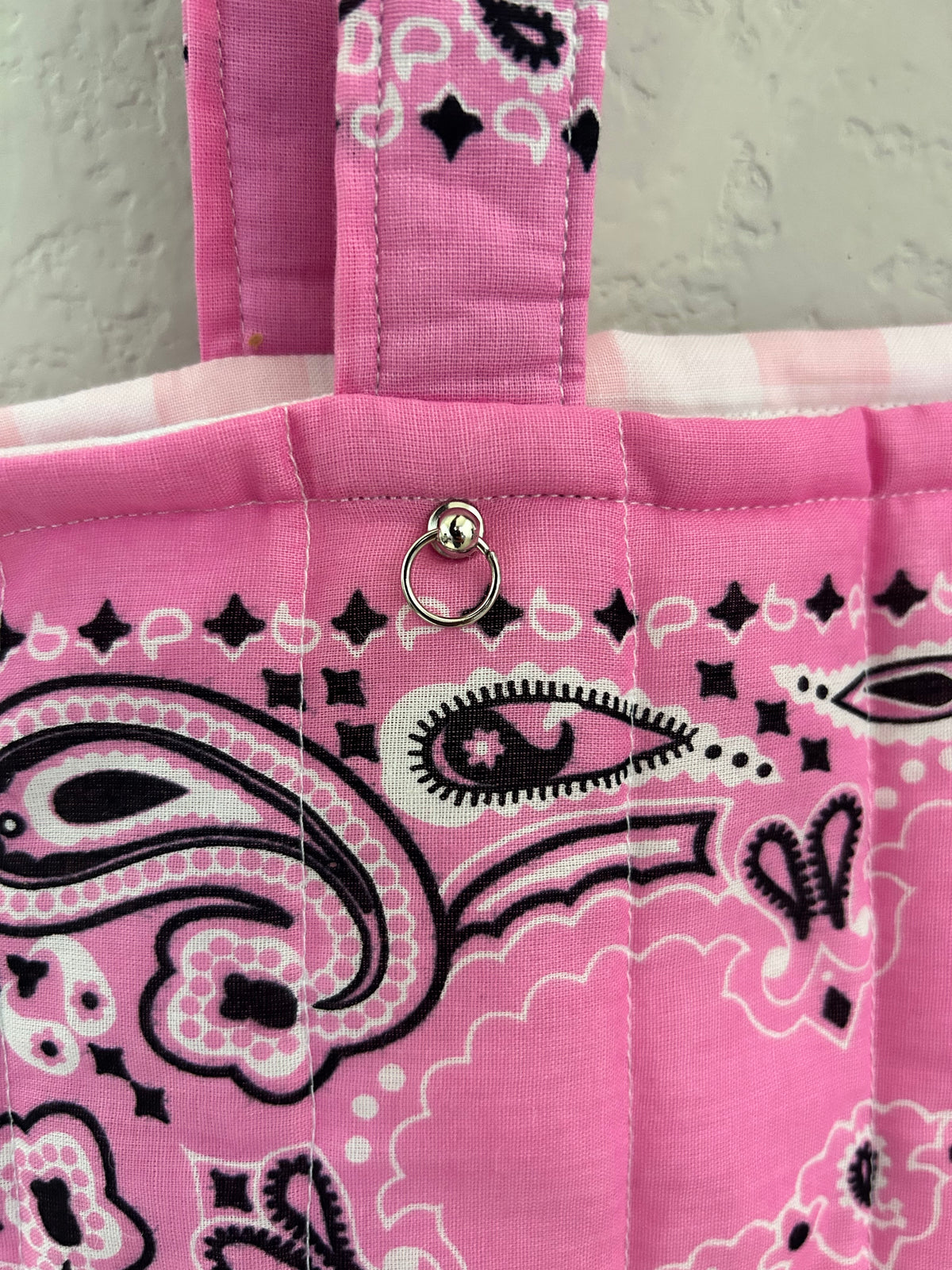 Pink Bandana Tote Bag