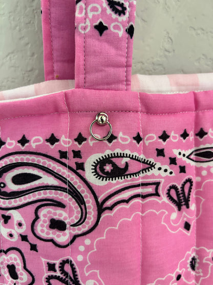 Pink Bandana Tote Bag