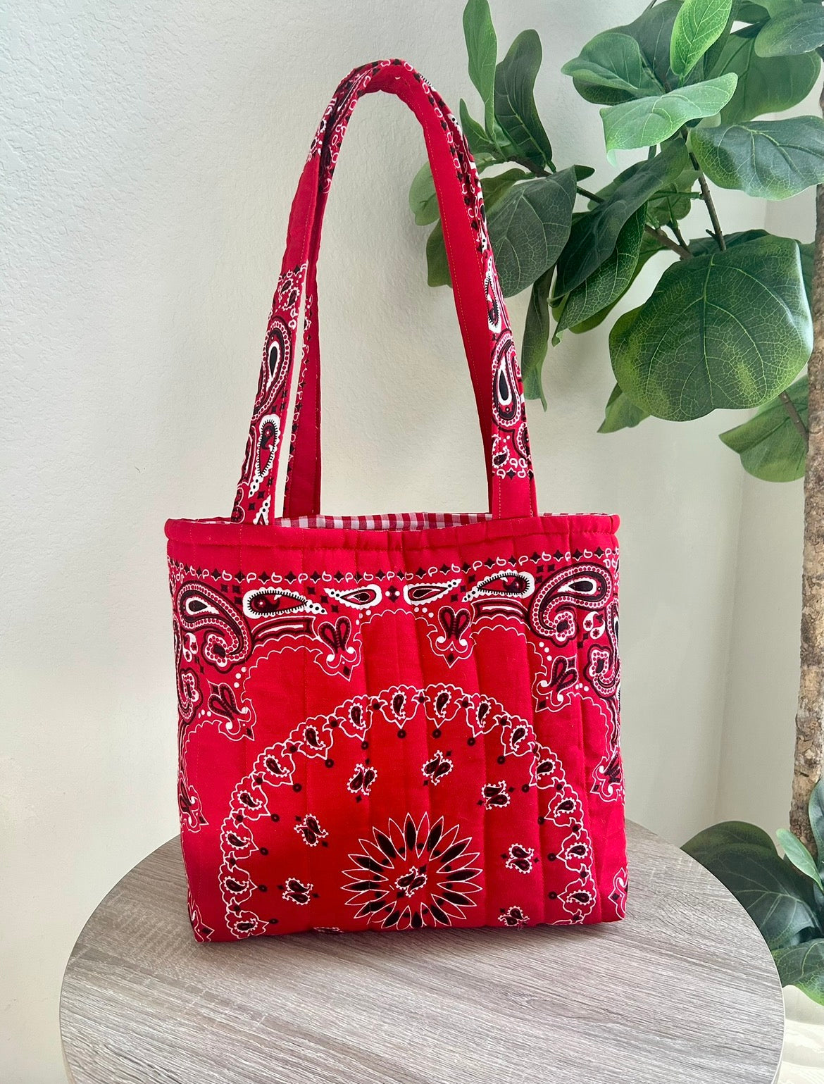 Red Bandana Tote Bag