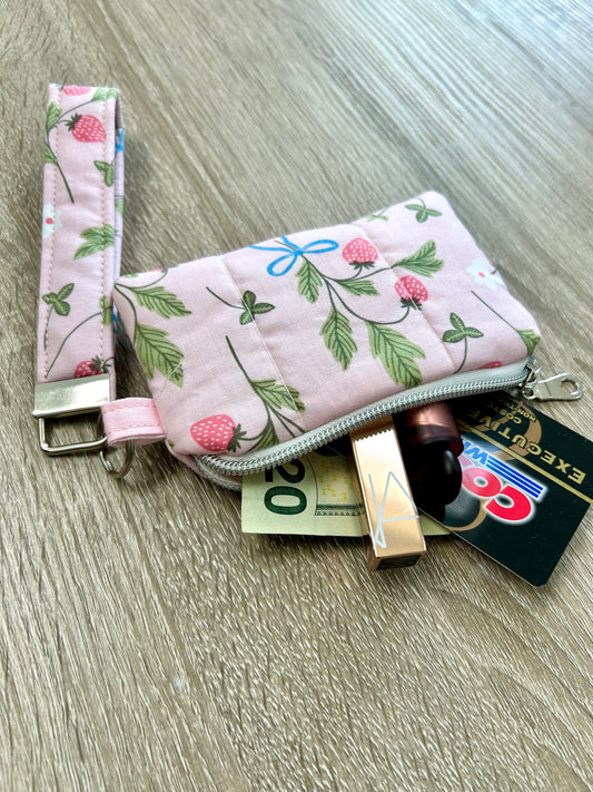 Strawberries and Bows Wristlet Wallet