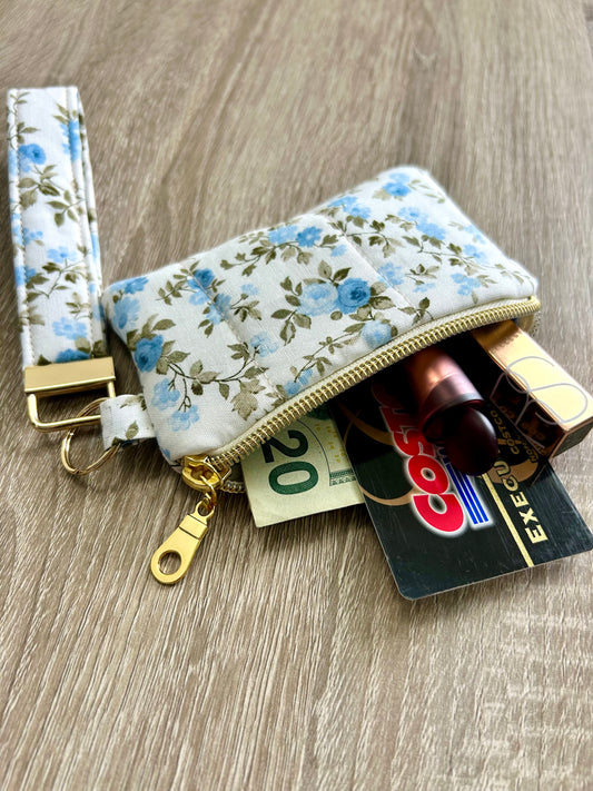 Blue Vines Wristlet Wallet