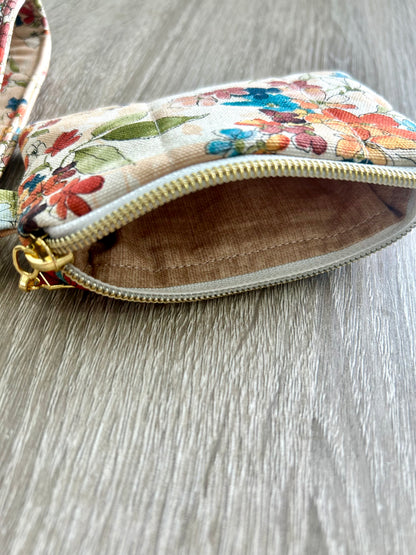 Watercolor Flowers Wristlet Wallet
