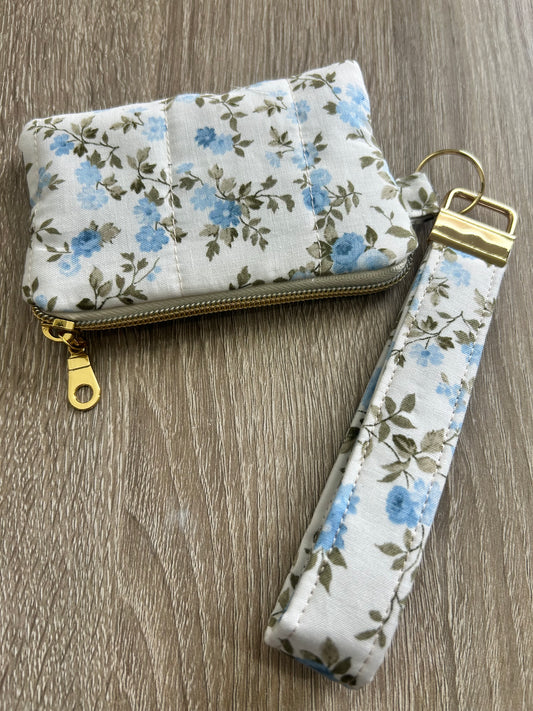 Blue Vines Wristlet Wallet
