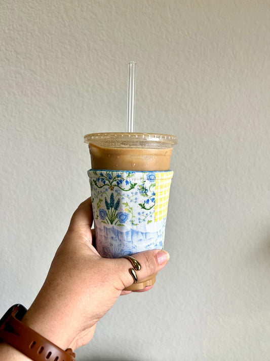 Yellow Patchwork Cup Sleeve