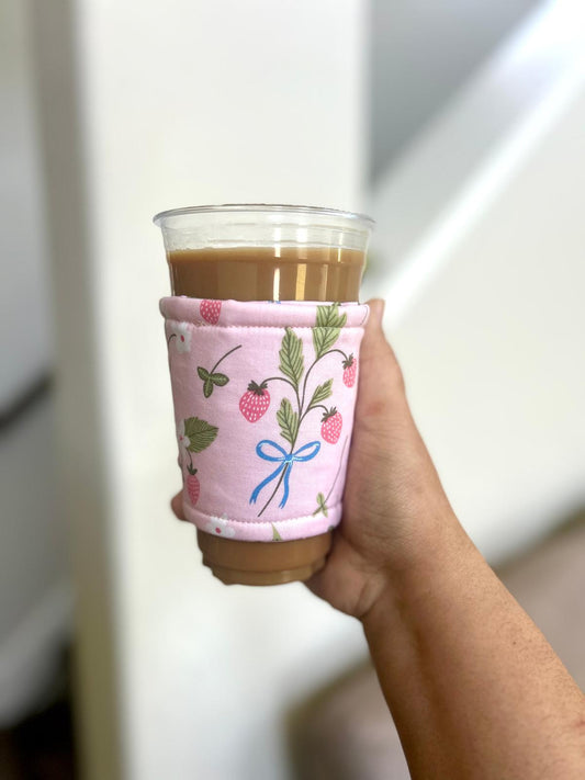 Strawberries and Bows Coffee Sleeve