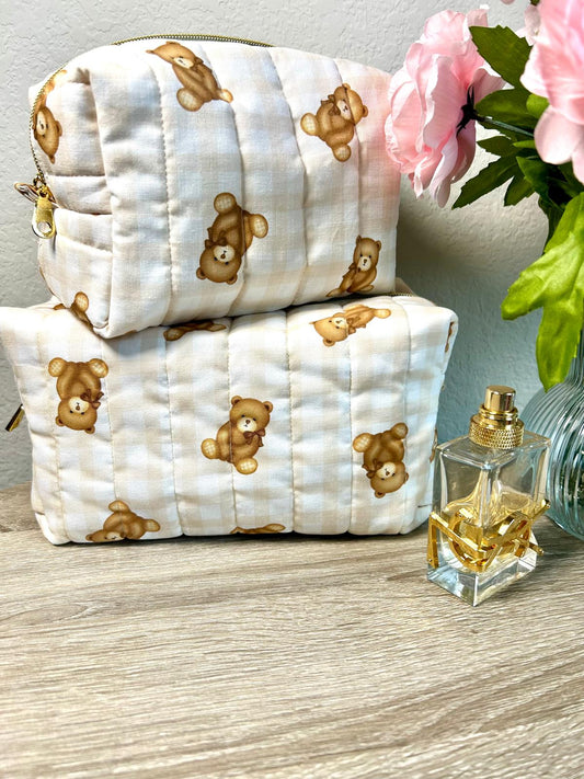 Brown Bears Makeup Bag