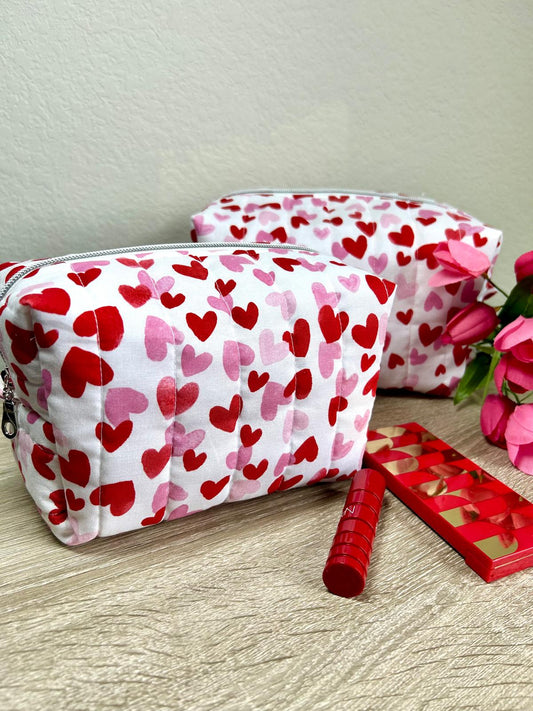 Floating hearts Makeup Bag